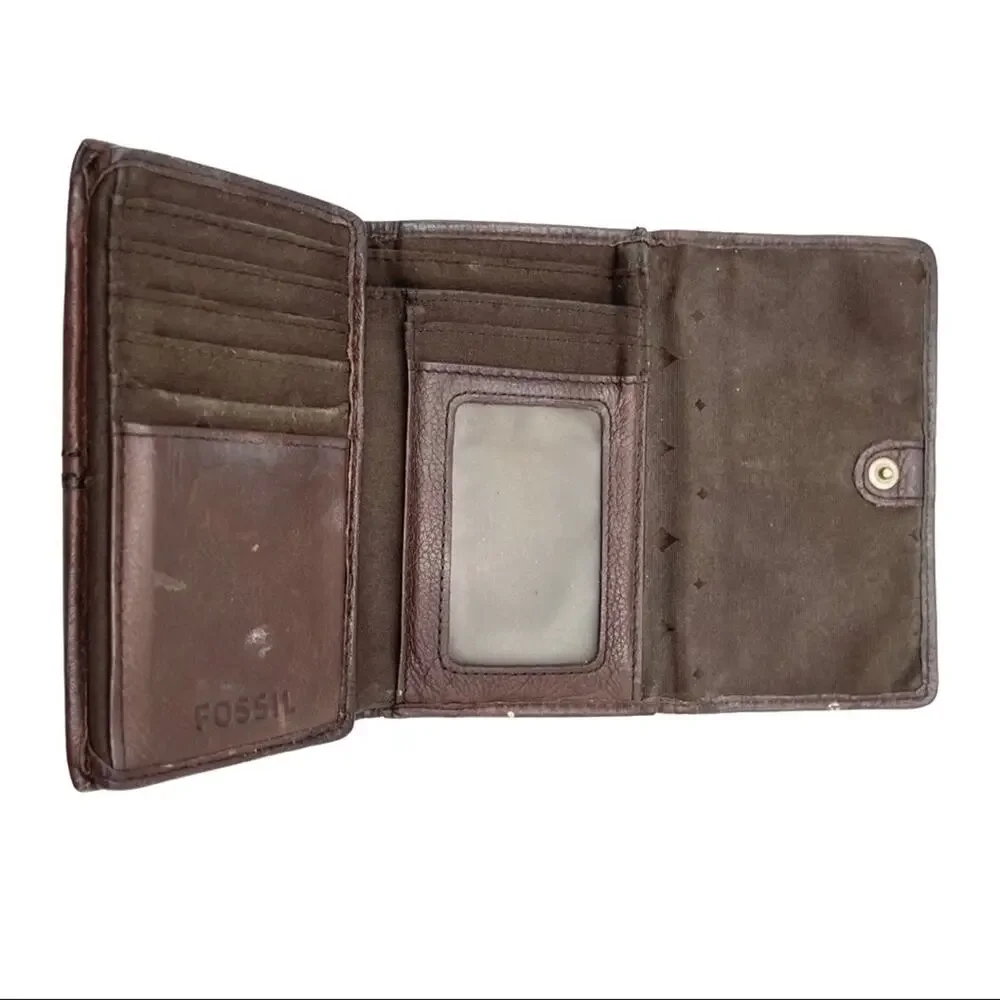 VINTAGE - FOSSIL tri-fold mini wallet card holder